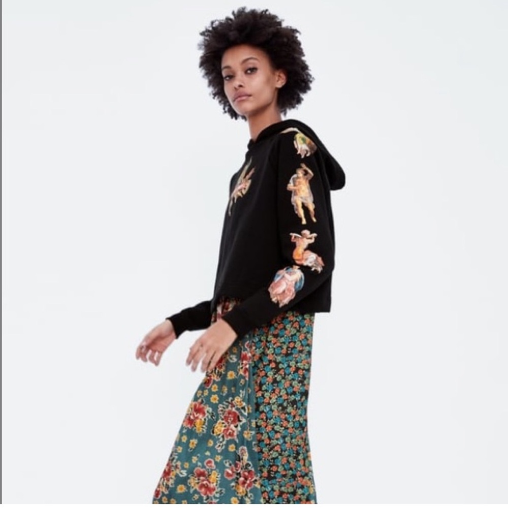 ZARA Sistine Chapel Cropped Hoodie - Picture 13 of 13